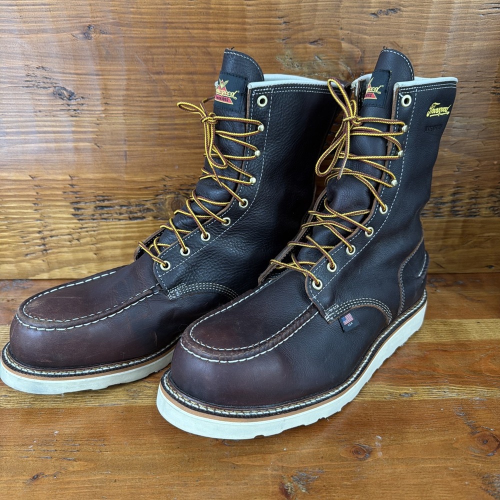 THOROGOOD 1957 SERIES STEEL-TOE 8" WATERPROOF WORK BOOTS 804-3800 Sz 12 2E $289